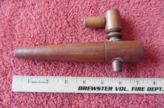 Vintage Wooden Beer Whiskey Barrel Bung Tap Spigot Spout Made In Czechoslovakia