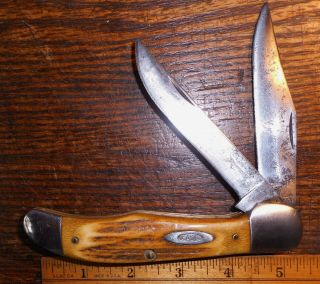 Vintage Case Xx Stag Large Folding Hunter Pocket Knife 1932 - 1940
