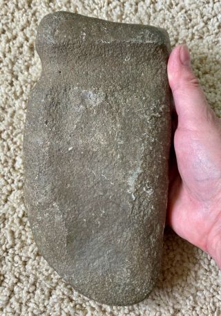Authentic Large Hand Carved Native American Indian Stone Hammer Grooved Axe Head