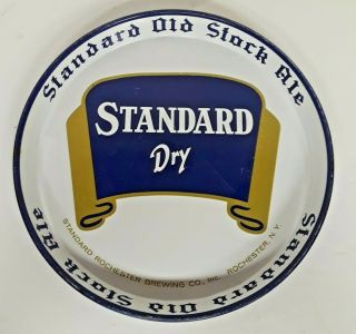 Vintage Standard Old Stock Ale Beer Tray 12 " Standard Dry Rochester Ny