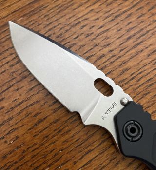 Strider SMF Knife CTS - XHP Aluminum Stonewash Spearpoint KnivesTitanium 3