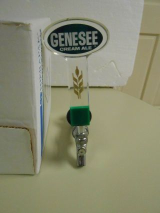 Vintage Genesee Cream Ale Lucite Tap Handle And Spigot