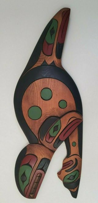 Glen Harper Pacific Northwest Coast Cedar Wood Carving - Killer Whale