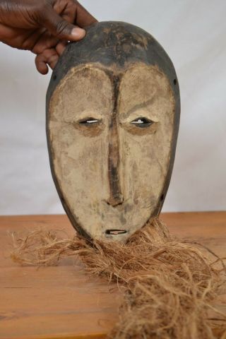 African Tribal Art,  Lega Mask From Drc.  Congo