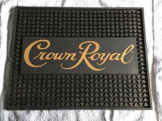 Crown Royal Canadian Whisky Black Bar Mat Spill Mat Rubber Coaster