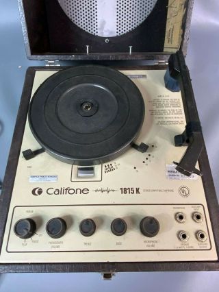Vintage Califone 1815 K (1815k) Record Player Turntable
