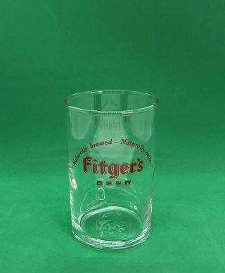 Fitger’s Beer Shell Glass / Vintage 1960s Bar Advertising / Duluth Mn History