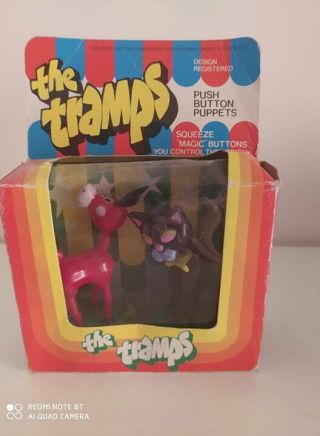 Rare Vintage The Tramps Push Button Puppets Donkey & Cat Nib