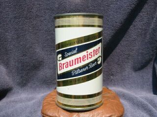 Braumeister Pilsener Beer B/o 12 Oz.  Flat Top Beer Can Milwaukee,  Wi A1,
