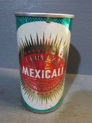 1960`s Mexicali Cerveza Wide Seam Steel Beer Can - [read Description] -