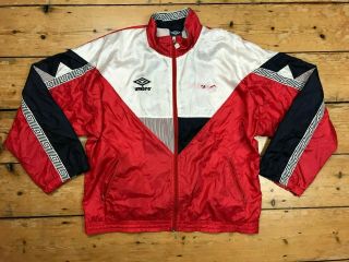 Vintage 90s Umbro England Style Football Team Tracksuit Training Jacket Size M