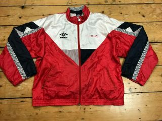 Vintage 90s Umbro England Style Football Team Tracksuit Training Jacket Size M 2