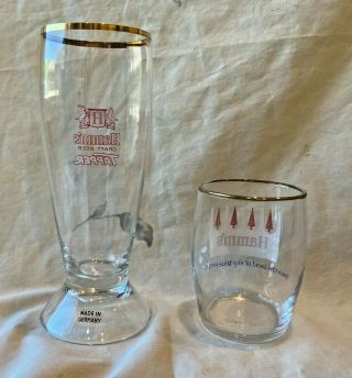 Scarce Hamm ' s Beer Red Pine Tree Glass & Hamm ' s Tapper Glass 3