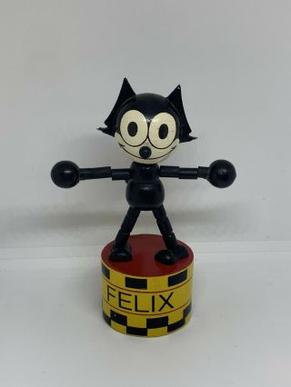 Vintage Felix The Cat Push Puppet Toy 4.  5” Ftcp Inc