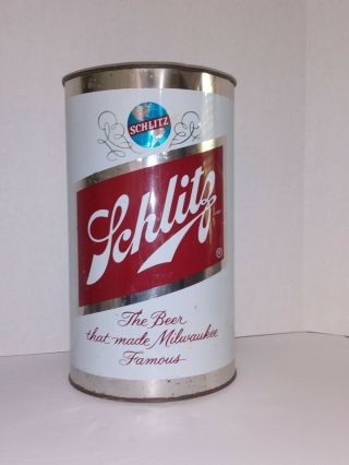 Vintage 15in.  Tall Schlitz The Beer That Made Milwaukee Famous Trash Can - 2