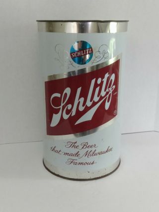 Vintage 15in.  Tall Schlitz The Beer That Made Milwaukee Famous Trash Can - 3