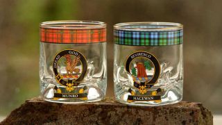 Scottish Clansman Whisky Glass Hand Made In Scotland Clans M - Y Available