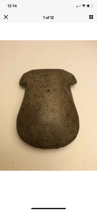 Pre Columbian Green Stone Axe Head Tool