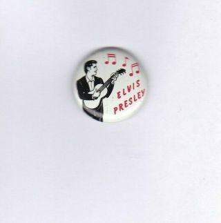 1956 Vintage Elvis Presley Pinback Button Green Duck Company Rare