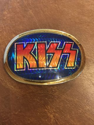 Vintage Kiss Prism Belt Buckle Pacifica Mfg.  1977 L.  A.  California