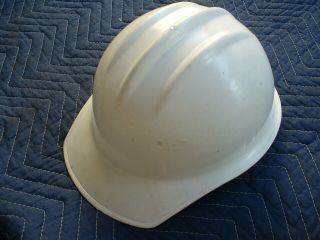 Vintage White Ed Bullard Hard Boiled Hat W/ Liner Usa