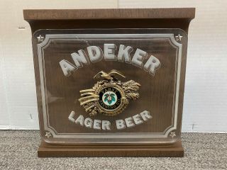 1981 Andeker Lager Beer - Standing Lighted Sign - Pabst Brewing Co.