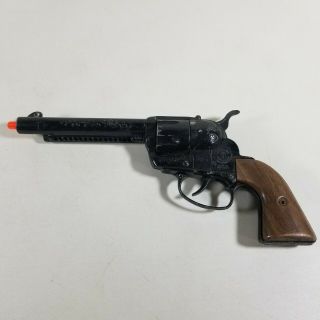 Mattel Fanner 50 Cap Pistol Black Barrel Brown Grips Needs Work Man Cave Western