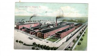 Arcade Mfg Co.  Factory Scene Postcard Cancelled 1910