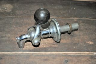 Antique Pre Prohibition Nickel Plated Brass Beer Tap With Black Ball
