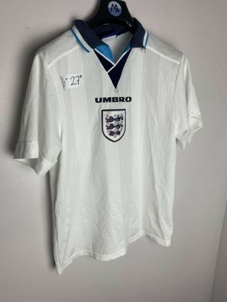 Vintage 1996 England Home Football Shirt Kit Gasgoine Umbro