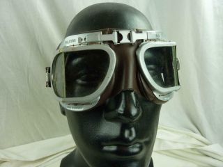 Halcyon Vintage Aviation / Motorcycle Cafe Racer Style Goggles Bs 4110