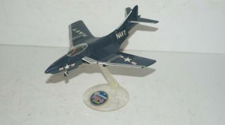 1953 Revell Built Kit Model Grumman F9f - 8 Cougar Military Usa Jet Plane