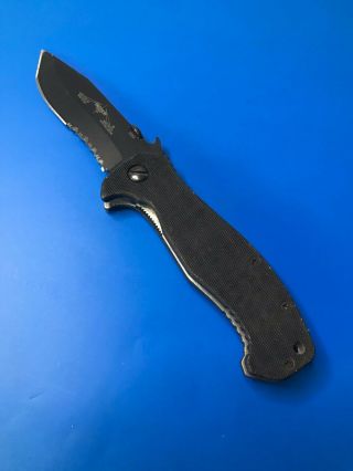 Emerson Knife Mini - Cqc - 15 Black Plain Edge Made In Usa