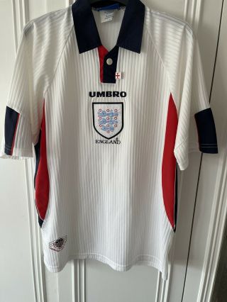 Vintage England 1998 World Cup Home Football Shirt Umbro Men 