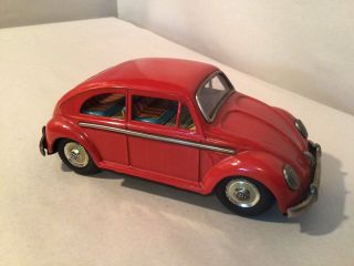 Japan Tin Friction Toy Car Vw Bug Very 8 Inch L@@k