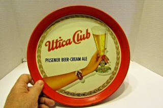 Vintage Utica Club Pilsener Beer Cream Ale Beer Tray