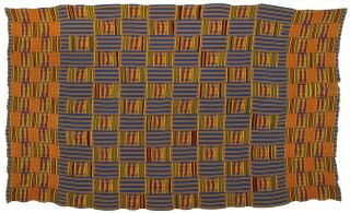 Kente Hand Woven Cloth African Ashanti Handmade Art Ghana Akan Wall Decoration
