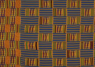 Kente hand woven cloth African Ashanti handmade Art Ghana Akan wall decoration 2