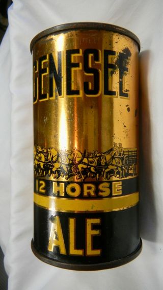 Flat Top Beer Can Genesee 12 Horse Ale 68 - 17 Oi And Irtp Rochester