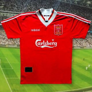 Adidas Carlsberg Vintage Liverpool 1995 /96 Football Jersey Top T Shirt M Medium