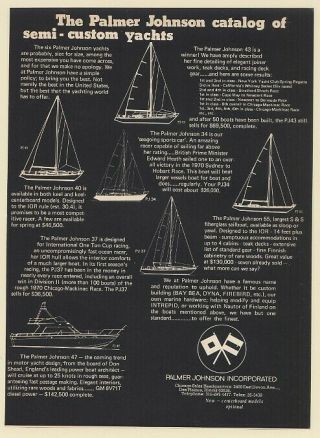 1971 Palmer - Johnson Yachts 43 40 34 37 55 47 Boats Print Ad