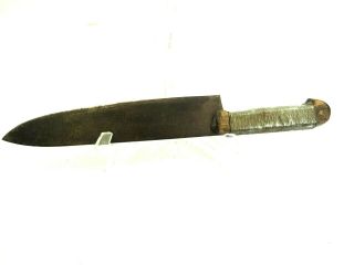 Large 14.  5 " Indian Trade Knife J.  A.  Henckels Twin Solingen With Wire Wrap