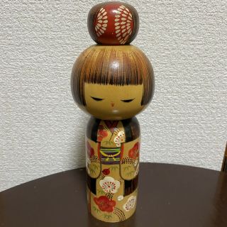Japanese Japan Sosaku Kokeshi Doll Kojo 8.  46 inches 21.  5 cm kimono 3