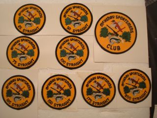 Mchenry Sporting Club Advertising Trap Shooting Patches Series Straight 25 - 200