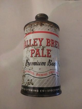 Valley Brew Pale Premium Cone Top Beer Can - 12 Fl. ,  Oz. ,  Non Irtp Stockton,  Ca.