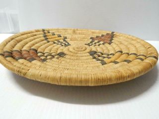 4 DIRECTIONS DSGN VINTAGE HOPI INDIAN COILED BASKET PLAQUE TRAY - XLNT COND 3