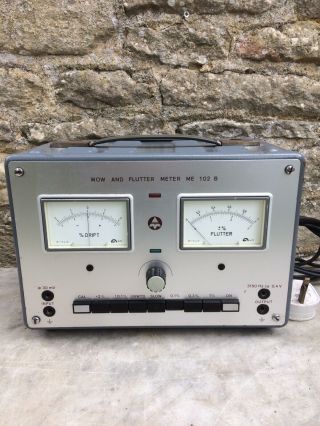 Wow & Flutter Vu Meter Me 102 B Vintage Hifi Vinyl Reel To Reel Tape Recording