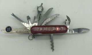 Vtg Wenger Delemont Swiss Army Knife 15 Tool Multi Tool Switzerland Stainless