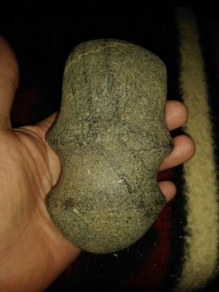 Iowa Authentic Banded Granite Full Grooved Axe Indian Artifact Arrowhead