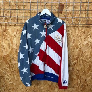90s Vintage Starter Usa Us Olympic Team Jacket/windbreaker L Large Xl Supreme C.